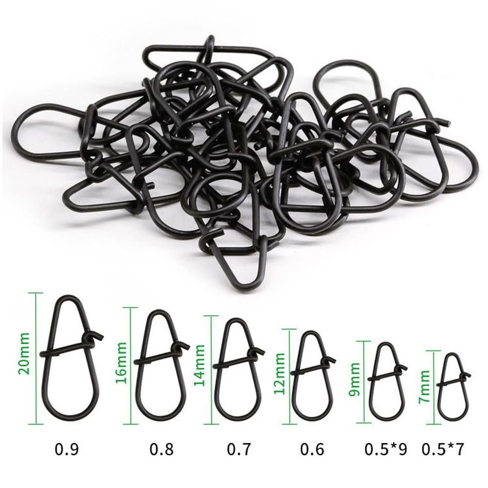 Fishing Hook Box - 100 sztuk/partia matowy czarny Snap beczka