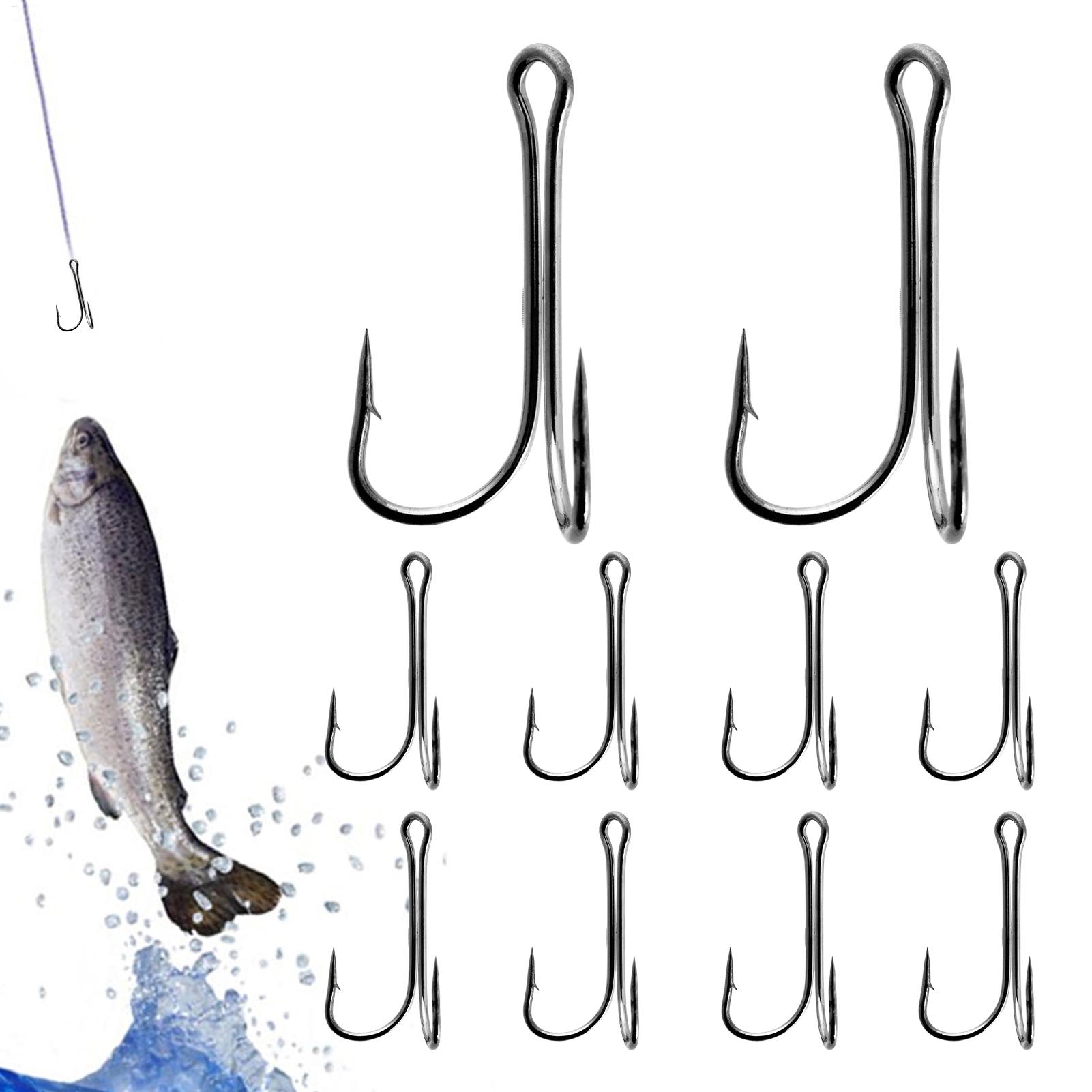 Fishing Hook Treble - Haczyki z zadziorem 10 sztuk, potrójne