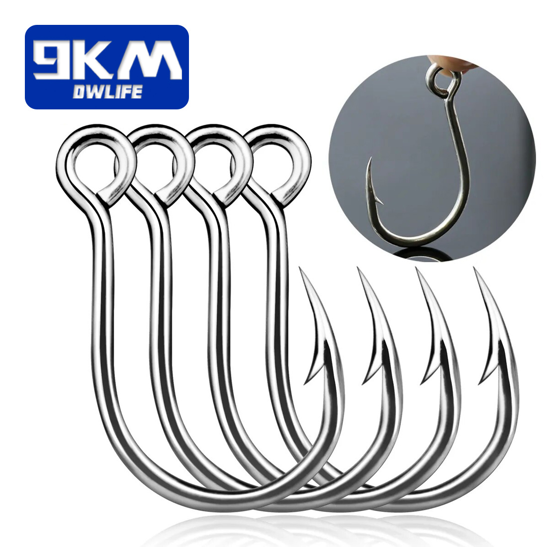 Fishing Hook Barbless - 9KM Haki wędkarskie 25 sztuk Haki