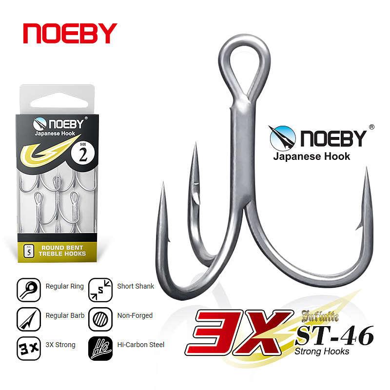 Fishing Hook Barbless - Haczyki wędkarskie Noeby z wysokowęglowej stali,