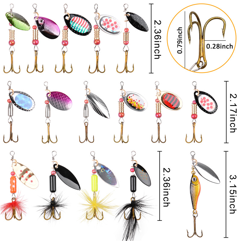 5/10/16Pcs Spinner Fishing Lur – Fishing Hook Treble recenzja i cena